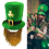 Ανδρικά . Patricks Day Green Shamrock Leprechaun καπέλο με στολισμό στολή και αξεσουάρ με μουστάκι 7