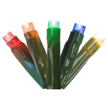 Vickerman X17G240 144 Light x 24 ft. LED Christmas Cluster Light Set with Green Wire, Multi Color
