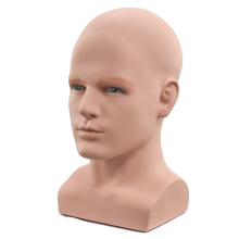 Male Mannequin Professional Manikin for Display Wigs Hats Headphone Stand (Skin Color)