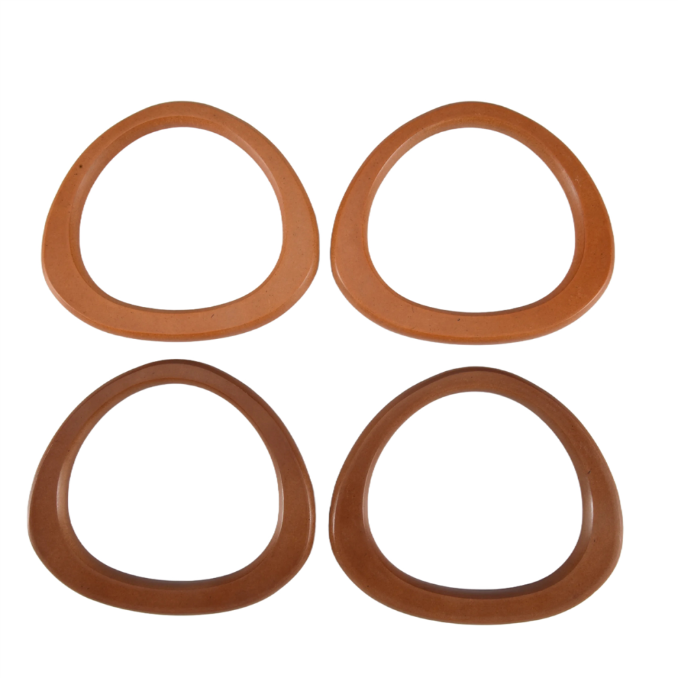 Houten Portemonnee Handvat Cirkel Handvatten Vervangend Gereedschap Voor Gehaakte Gebreide Tas Strandstro-image