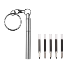Draagbare sleutelhanger RVS Telescopische pen Telescopische balpen Sleutelhanger Gereedschap voor buitenreizen