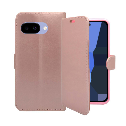 (Rose Gold) For Google Pixel 9a Wallet Flip PU Leather Cover Case 2