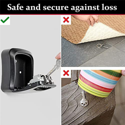 Key Lock Box, Cabinet Organizer, Wall Mounted Waterproof Storage Box with Mounting Kit 2