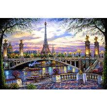 1000-teiliges Puzzle fr Erwachsene, Holzpuzzle, 1000-teiliges Puzzle fr Erwachsene, Kinder, ltere Menschen, Puzzle, Blume, Eiffelturm, Pariser Br