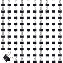 240 Pack Mini Binder Clips Mustat sidepaperiliittimet Pienet paperiliittimet 15mm 5/8 tuumaa. Mikrokokoiset toimistoklipsit kotikoulun toimistoon ja