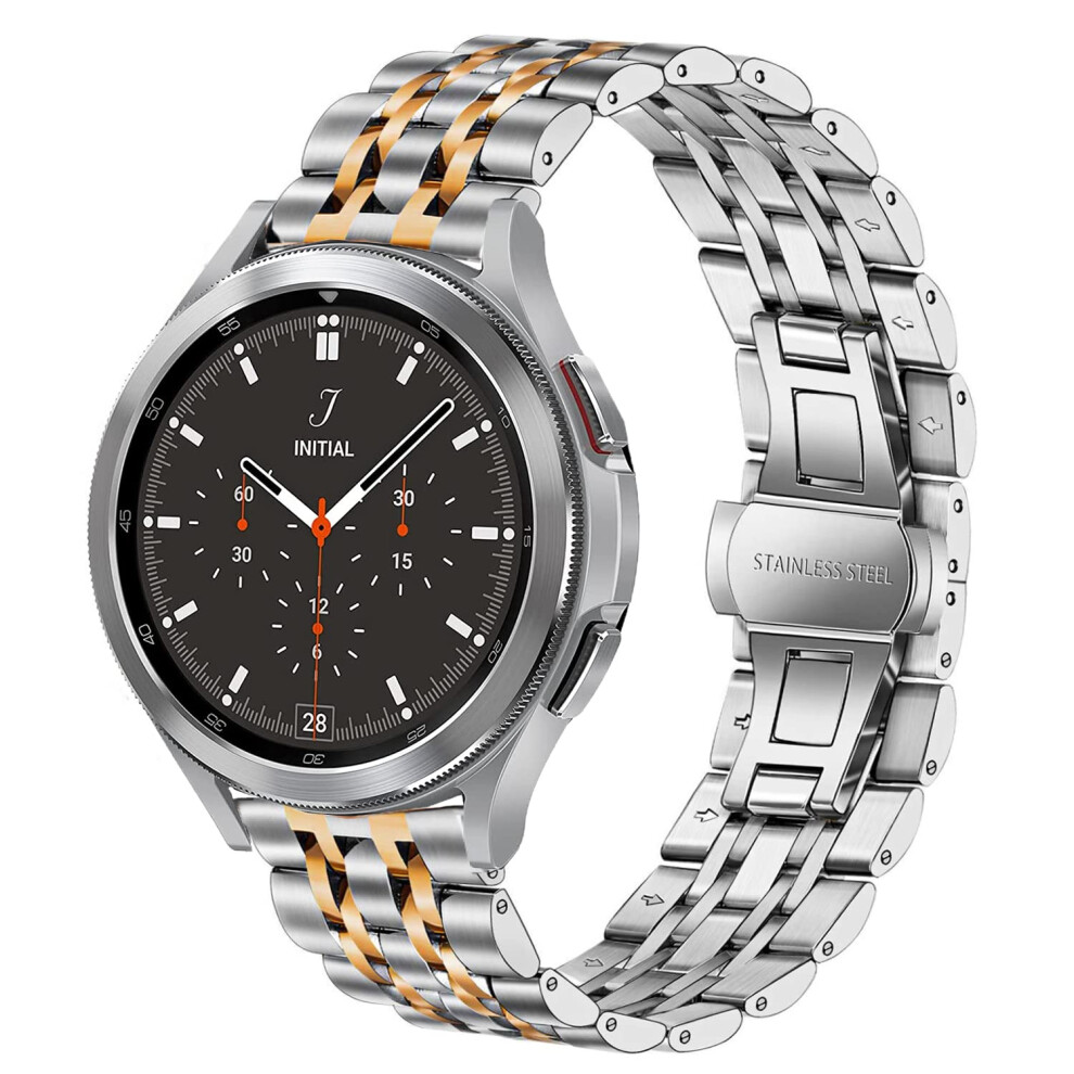 Dealele Bands Compatible With Galaxy Watch 5/5 Pro/Galaxy Watch 4/4 Classic/Galaxy 3 41Mm / Galaxy Watch 42Mm 20Mm Solid Stainless Steel Metal Replac 8414796416877