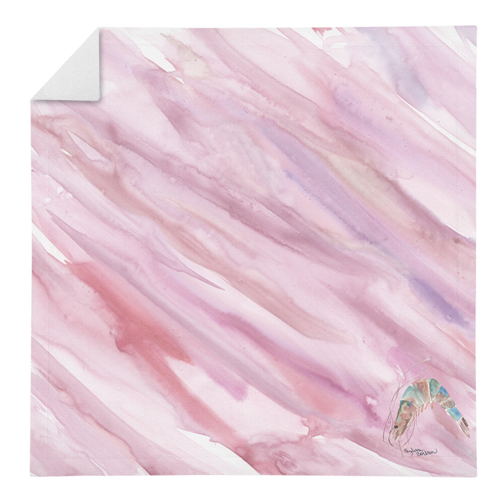 Crevettes sur serviette rose SC2058NAP