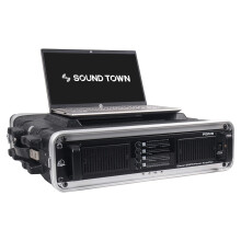 Sound Town Rack/Road Case PA DJ 4U leggero con struttura in ABS 19