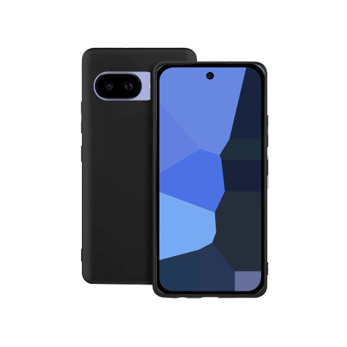 (Black) For Google Pixel 9a Bumper Plain Silicone Gel Phone Case 2
