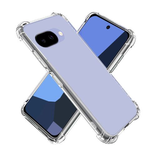 (Clear) For Google Pixel 9a Bumper Plain Silicone Gel Phone Case 2