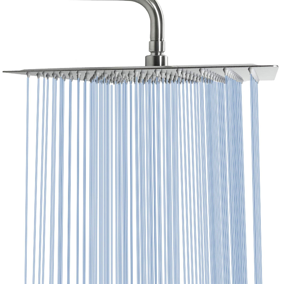 Rain Shower head  NearMoon High Flow Stainless Steel Square Rainfall ShowerHead  Waterfall Bath Shower Body Covering  Ceiling or Wall Mount 16 Inch  M-image-OPC-PFM2XX6-NEW