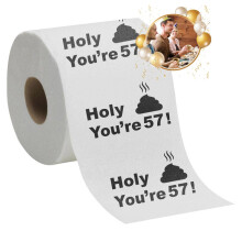 57e verjaardagsdecoraties Toiletpapier voor mannen en vrouwen - Grappig ontwerp Nieuwigheid Geweldig hilarisch grappig cadeau - Milieuvriendelijk Ultr