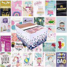 100 All Occasion Greeting Cards- 100 Eye Catching Designs with Organizer Box- Friendship /Anniversary Cards BFF Cards Thanks Cards Wedding Cards &