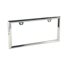 Creathome 3D Chrome-nummerpladerammer Ren zinklegering metal (trekantm?nstret)