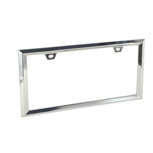 Creathome 3D Chrome License Plate Frames  Pure Zinc Alloy Metal (Triangle Patterned)