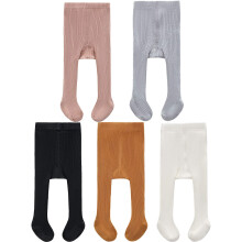 CeCorc Baby Tights- Tjockta smbarn Girl Leggings- Kabelstickar Bomullsstrumpor Gray Baby Leggings (2-3 r 5 Pack (Black+White+Grey+Lightpink+Gin