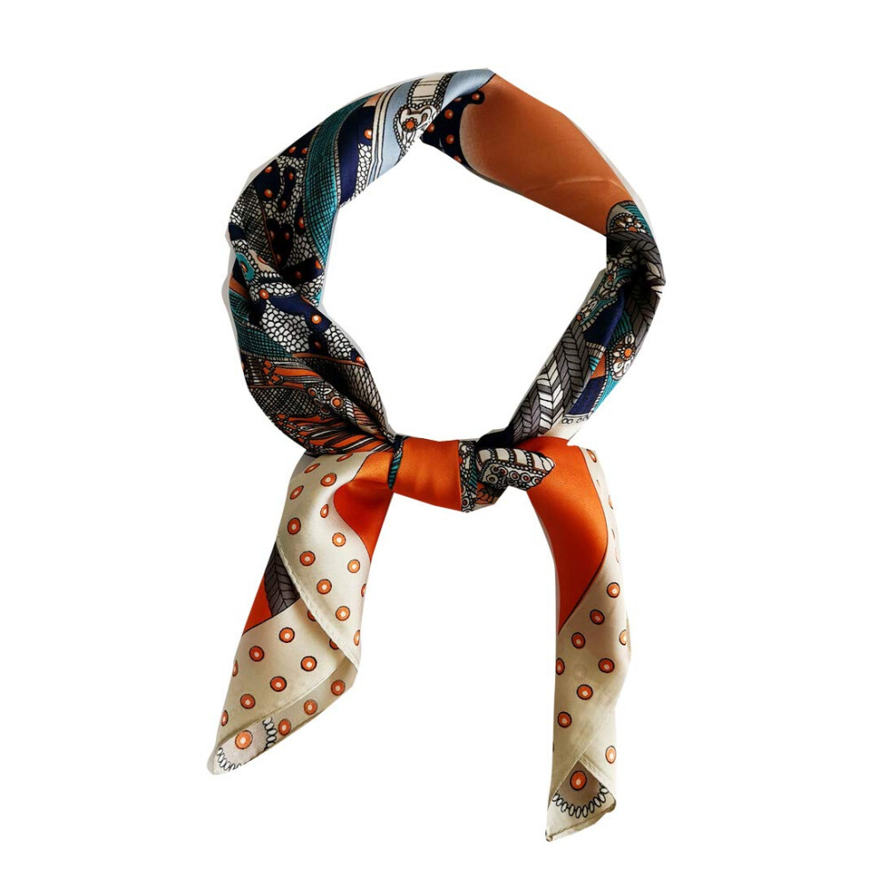 Foulards carr   s en satin de soie FONYVE pour femmes, foulards et foulards pour cheveux, foulard pour dormir, 27,5     27,5 pouces