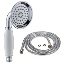 Enga Vintage a main de douche a main le pulverisateur de pluie en forme de telephone en laiton en laiton en laiton avec tuyau de 59 pouces pour s
