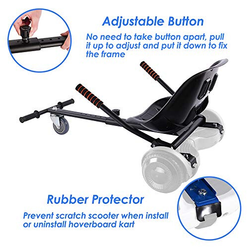 Αξεσουάρ Καθίσματος για Hoverboard, Μετατροπή σε Go Kart για Παιδιά και Ενήλικες 2