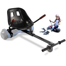 Hoverboard Seat Attachment for Self Balancing Scooter Go Kart Conversion Kit with Adjustable Frame Hover Board Accessories for Kids Adults Wide Cha