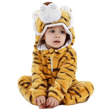 QIAONIUNIU Disfraces de Halloween para beb   s tigre, traje para ni   os peque   os, mameluco de cosplay para beb   s de 18 a 24 meses