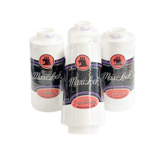 4 groe Kegel (je 3000 Yards), Text 27, Polyester, zum Nhen, Quilten, Serger, Maxi-Lock, Allzweckgarn, wei oder schwarz (wei)