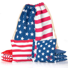 Play Platoon Professionele Cornhole Bags - Dubbelzijdige Cornhole-zakken voor alle weersomstandigheden Set van 8 - Verbeterde regelgeving Amerikaanse