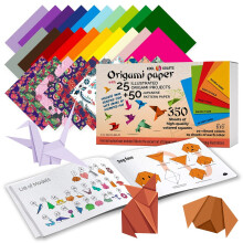 Origami Papier 350 Origami Paperset Inclusief - 300 Vellen 20 Kleuren 6x6 50 Traditionele Japanse Patronen