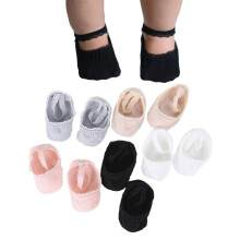 Behele Baby Girl Socks med grepp spetsar icke-skidor smbarnsstrumpor nyfdda spdbarn anti slip skid prinsessa mary jane klnning strumpor 0-3t