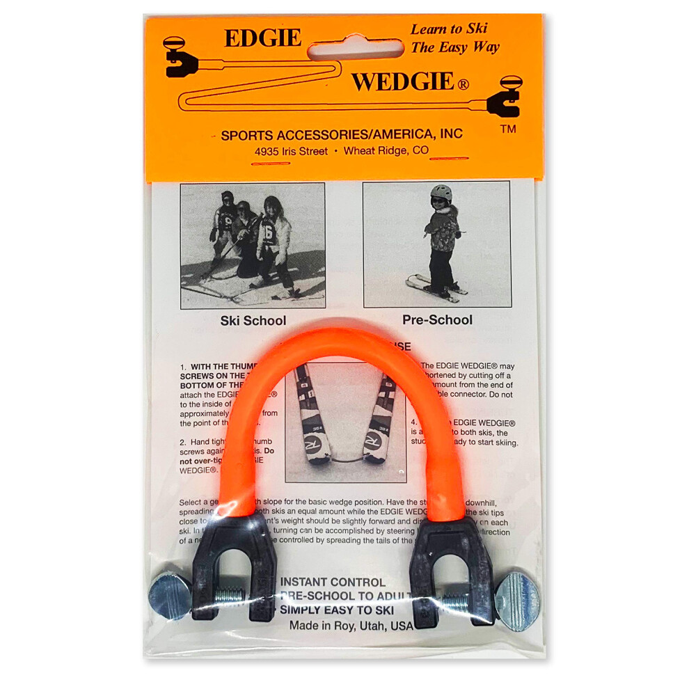 Slope Ropes X Edgie Wedgie Learn-To-Ski Pack, Orange - Edgie Wedgie Only-image