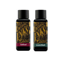 Diamine Fountain Pen Ink 30ml Oxblood & Green Black - 2 Pack