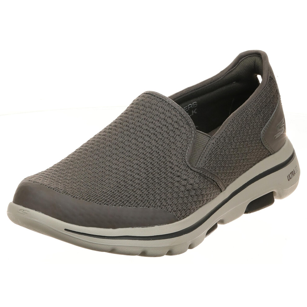 Skechers Men's GOwalk 5 - Elastic Stretch Athletic Slip-On Casual Loafer Walking Shoe Sneaker  Khaki  13