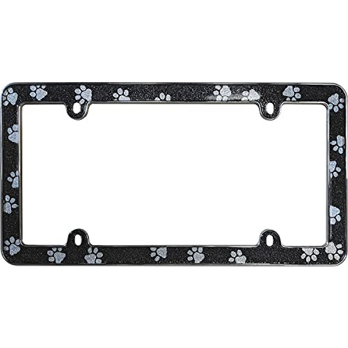 Cornice per targa Cruiser Accessories Paws Bling, nera/cromata 1