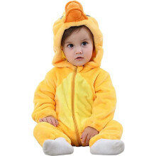 QIAONIUNIU Disfraces de Halloween para beb   s, pato, traje para ni   os peque   os, mameluco de cosplay para beb   s de 2 a 6 meses