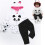 Reborn Baby Girl Dolls Roupas de 18 polegadas Roupa de panda para pre   os de 17-19 polegadas Reborna Boneca rec   m-nascida, menina combinando roupa 1