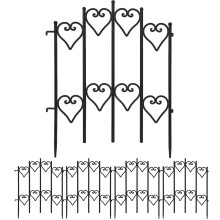 AMAGABELI GARDEN & HOME Gartenzaun mit 5 Paneelen, 2,74 m (L) x 68,6 cm (H), komplett rostfrei, Metall-Gartenzaun, Tierbarriere, faltbarer Drahtzaun m