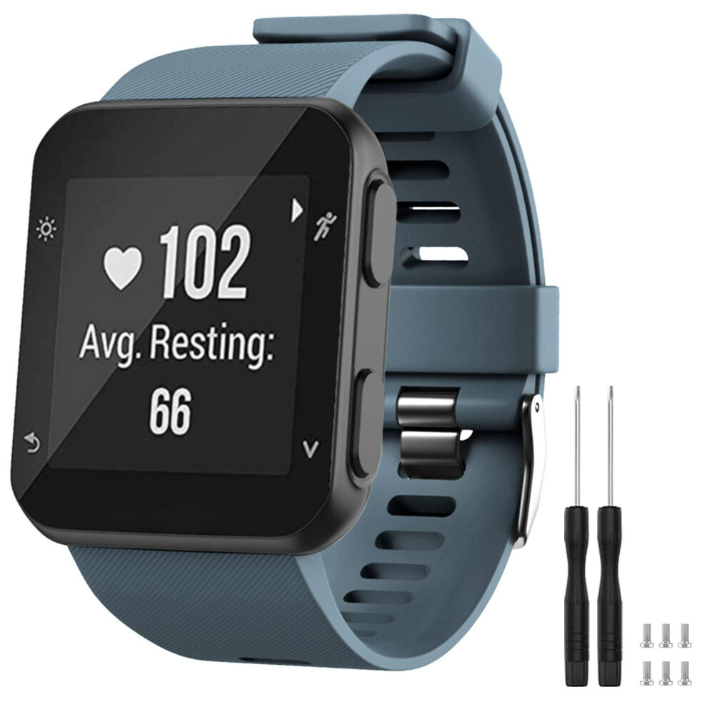 Gvfm Band Compatible With Garmin Forerunner 35 Soft Silicone Replacement Watch Band Strap For Garmin Forerunner 35 Smart Watch Fit 5.11-9.05 Inch 13 739929062089
