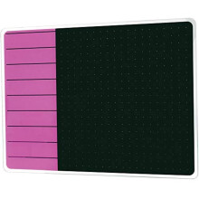 Viztex Glacier Soft Violet & Jet Black Plan & Grid Glass Dry Erase Board - 17 """" X 23 """"