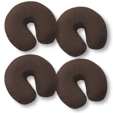 Saloniture 4-Pack Premium Mikrofiber Ansiktskuddeöverdrag - Ultra Mjuk Massagebord Överdrag - Chokladbrun