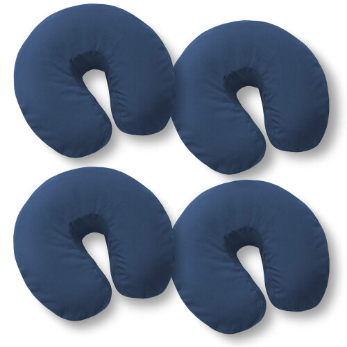 Saloniture 4-Pack Copripiumino Microfibra per Massaggi - Ultra Morbido - Blu Navy 1