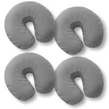 Saloniture 4-Pack Premium Mikrofiber Ansiktskuddöverdrag - Ultra Mjuka Massagebordskuddöverdrag - Grå