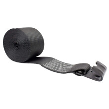 Mytee Products Lierriemen 4"""" x 30' Zwart, zwaar uitgevoerde spanbanden met platte haak WLL# 5400 lbs | 4 inch vrachtcontrole voor dieplader