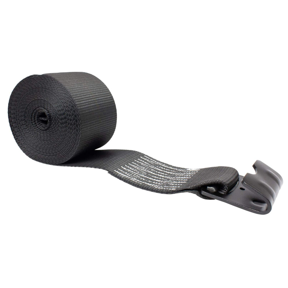 Mytee Products Winch Straps 4 X 30 Black Heavy Duty Tie Down W Flat Hook Wll 5400 Lbs 4 Inch Cargo Control For Flatbed Truck Utility Trailer 880637276678