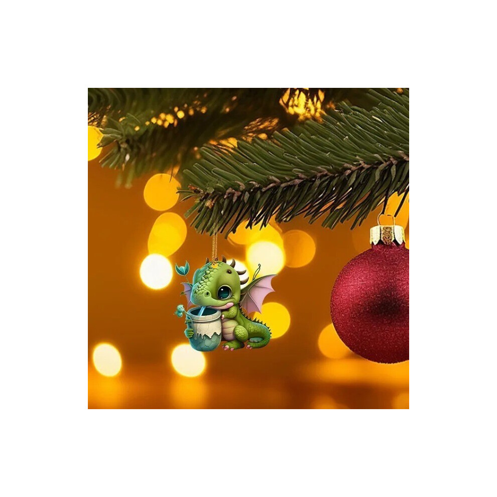 (3) Cartoon Dragon Lovely Car Ornament Acrylic Material For Decor Tree Christmas-image-OPC-PGF9PKW-NEW