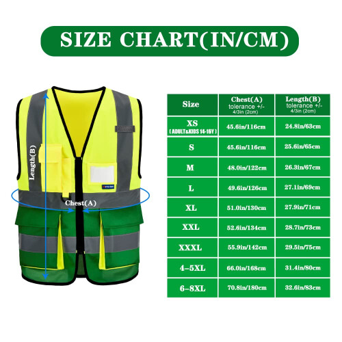 Chaleco de construccin A-SAFETY amarillo verde 1
