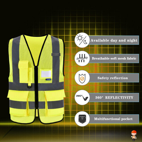 A-SAFETY Warnweste fr Herren, gelb 2