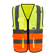 A-SAFETY byggvst kvinnor orange och gul