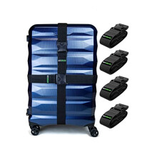 Uudslettet 4-pakke bagage stropper | B?lter for at holde din kuffert sikre, mens du rejser premium -tilbeh?r til lukning af rejsetaske