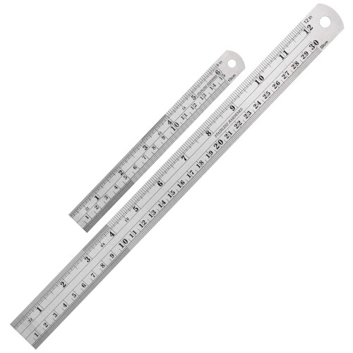 Réguas de Aço Mr. Pen, 15 e 30 cm, Pacote de 2