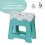 Vigar Compact Foldable Stool  12-1/2 inches  Lightweight  330-pound Capacity Non-Slip Folding Step Stool  Geometric Top 3